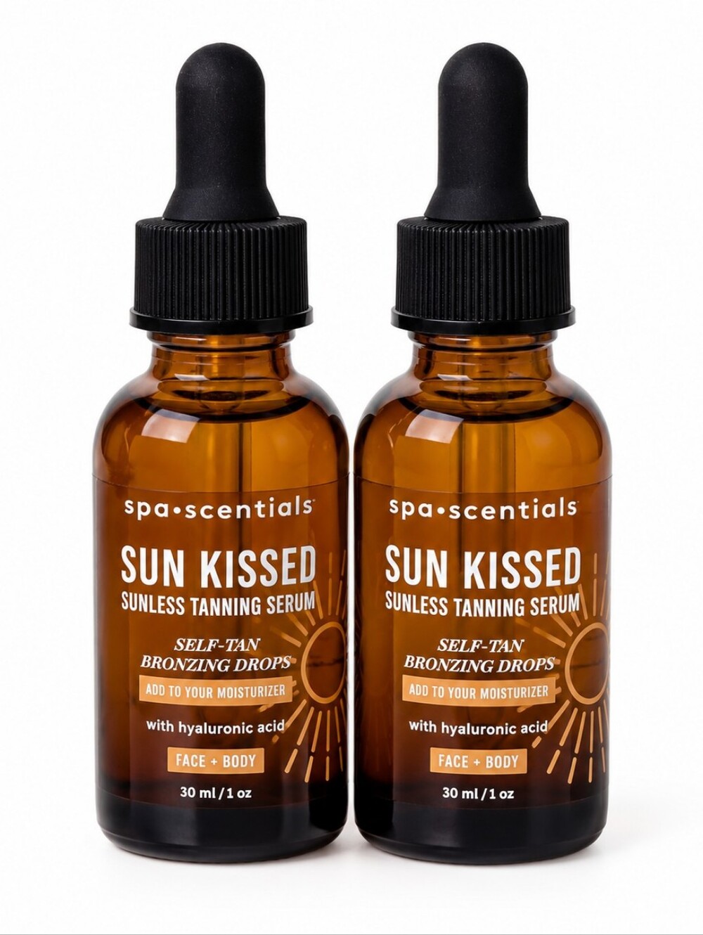 Sun Kissed Self-Tanning Bronzing Drops 30 ml Hyaluronic Acid - Bundle of 2